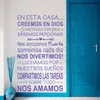 Art new design home decor vinyl cheap Spanish Home rules words wall sticker colorful house decoration family quote room decals T200827