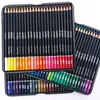 Ensemble De crayons De couleur professionnels, 72 couleurs, boîte en fer, crayons De couleur pour dessin, Lapices De couleurs, fournitures scolaires pour artistes C0220