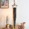 Stjärna macrame tassel vägg hängande tapestry diy handgjorda heminredning för sovrum vävt boho tapestry hängande dekoration