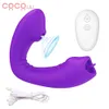 Clitoral Sucking Gspot Remote Control Vibrator Couple Dildo Tongue Licking Clitoris Stimulator 10 Modes Adult Sex for Women Q05254185154