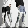 2021 Mannen Harem Broek Heren Lading Broek Meerdere Zakken Patchwork Lint Broek Streetwear Hip Hop Casual Chinese Maat M-5XL X0723