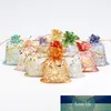 50 pcs bijoux emballage sacs mariage noël cadeau pochettes sac haute qualité exquis Rose fleur Organza sacs belle