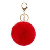 Fashion Plush Keychain Imitation Rabbit Fur Hairball Keychain Pendant Luggage Decoration Key Chain Keyring 8CM