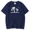 Модная винтажная мужская футболка весна летняя футболка для девочки мальчик влюбился в печать одежду короткие рукавы повседневные футболки Man Y0809