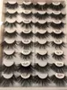 20 Style 5D Mink Eyelashes Handmade 25MM Full Strip Eyelash Thick Mink False Lashes With Sparkly Rectangle Boxes