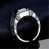 Oud Zilver Jesus Cross Ring Band Vinger Agaat Zwart Retro Open Verstelbare Diamond Chunky Ringen voor Mannen Mode-sieraden Will en Sandy