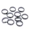 6 mm breda bandringar mode ingen magnetisk hematitmagnet ring för man mix 6 till 13