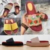 Designer Woman Slippers Fashion Beach épais Bottom Slippers Platform Femme Chaussures Alphabet Lady Sandals en cuir High Heel Slippers BIGE3KE #