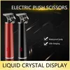 LCD Liquid Crystal Display Engraving Oilhead Trimmer Electric Hair Clipper Tblade Clippers Red Dark Gray2719490