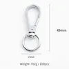 Nyckelringar 10st/zinklegering Key Ring Metal Clip Swivel Snap Buckle Hook Diy smycken Fynd som gör tillbehör Anpassad nyckelring SMAL22