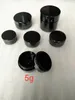 50pcs/lot Empty Packaging Bottles 1g 2g 3g 5g 10g 20g Black Portable Cream Jar jars Pot Box Makeup Nail Art Cosmetic Bead Storage Container