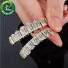 الماس grillz الأسنان رجل الهيب هوب مجوهرات الذهب الفضة سحر مصمم فاخر مثلج خارج الشوايات بلينغ مغني الراب اكسسوارات أزياء عيد الميلاد الحاضر