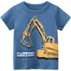 Baby Boys T-Shirts Clothes 100% Cotton Short Sleeve Dinosaurs Monster Cartoon Kids UnderShirt Clothing 2 3 4 5 6 7 8 9 Years