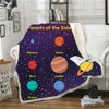 Cosmos Planet 3D-bedruckte Fleecedecke für Betten, dicke Steppdecke, modische Tagesdecke, Sherpa-Überwurf, Decke für Erwachsene und Kinder
