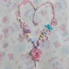 Lolita zoete hand lollipop ketting schattige apmt roze geel blauw harajuku japanse en koreaanse boog snoep ketting