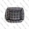 Black White Plaid Kennels Dog Bed Letter Logo Pet Kennel Pens Large Small Dogs Beds Supplies