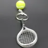 Porte-clés à collectionner, Simulation de Tennis, pendentif de sac, raquette créative, cadeau de sport, cadeaux de Promotion publicitaire