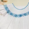 Baby Girls Hand Made Smocking Sukienka Dla Dzieci Haft Frocks Toddler Boutique Princess Dresses Girl Hiszpański Odzież 210303