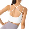 Thin Shoulder Belt Yoga Outfits Tanks Camis Sports Underwear Women039S stockproof samlade vackra rygg Yoga Suspender Vest R8137742