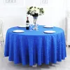 Polyester Jacquard Tabelhandduk Hotelbr￶llop Bankettfestdekoration Rund Vit bord t￤cker bord ￶verl￤gg tryckt heminredning