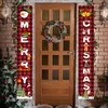 Новые рождественские новогодние украшения с рождественским рождественским украшением крыльцо знаки рождественских канун баннеры для крытого на открытом воздухе входной двери офисная стена