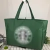 Starbucks Canvas Tas Grote Custom Fashion Coffee Goddess Waterdichte Reistassen Capaciteit Folding Shopping Bag
