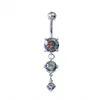 Sexy Navel Piercing Belly Ring Belly Button Rings Barbell Bar Zircon Dangling Ombligo Party Round for Woman Body Jewelry