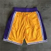 2021 Team Basketball Short Just Don wersja kwiatowa spodenki sportowe Hip Pop spodnie z kieszenią na zamek błyskawiczny spodnie dresowe fioletowy biały czarny żółty mężczyzna