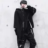 Houzhou Black Hoodie Goth Sweat Capuz Techwear Downwear Punk Gótico Darkwear Hoodie Moletons Harhjuku 211116