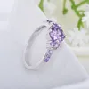 Yhamni Trendy Gemstones Solid Silver 925 Jewelry Purple Crystal Rings for Luxury Amethyst Ring Cocktaill R1997438153