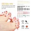 Confezioni regalo 5 set / 120 pezzi Stampa sulle unghie dei piedi Unghie dei piedi artificiali piene