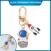 New Key Chain Handbag Cartoon Lovely Astronaut With Star Moon Pendant Metal Key Ring Car Bag Ornaments Gifts birthday gift G1019