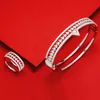 イヤリングネックレスMissvikki Luxury Dubai Statement Bangle Ring Jewelry Sets for Noble Women Bridal Wedding Party Set Stre22
