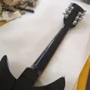 325 Short Scale Length 527mm Jetglo 12 String Black Electric Guitar Bigs Tailpiece, Gloss Paint Fretboard, 3 Toaster Pickup2