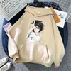 Hoodies für Männer Death Note Print Oversize Casual Fleece Mit Kapuze Kleidung Mann Mode Bequeme Hoody Hip Hop Anime Sweatshirts H1227