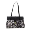 Bolsas de ombro Moda Luxo Designer Bolsa Leopard Imprimir PU Couro Grande Capacidade Mensageiro Bag para Mulheres 2021 SAC A Principal