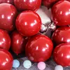 100 قطع روبي الأحمر بالون جديد لامع المعادن اللؤلؤ البالونات اللاتكس الكروم المعدني الألوان بالونات الهواء حفل زفاف الديكور