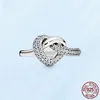 Anelli da donna in argento sterling 925 Linee lucide scintillanti Anello da dito per donna Fit gioielli da fidanzamento stile Pandora con scatola originale