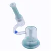 8 pollici Narghilè Microscopio Designer Glass Bong Glow In Dark Water Pipe Cambia colore Sunshine Rig Tubi luminosi in silicone con ciotola Scolorimento Strumento per fumare