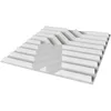 Art3d 50x50 cm 3D Duvar Panelleri PVC Matt Beyaz Geometrik Mate Desen Ses Geçirmez Oturma Odası Yatak Odası Için (Paket 12 Fayans)