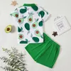 Summer Toddler Ensembles haut et short avocat unisexe 210528