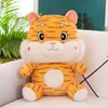 Boneca bonito do tigre de brinquedo de pelúcia enfileirado bonecas de animais de alta qualidade crianças brinquedos de aniversário crianças presentes