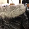 Frauen 100% Big Echt Waschbär Pelz Mit Kapuze Daunenmantel Dicke Warme Doppel-reißverschluss Kordelzug Schlanke Jacke Wasserdichte Parkas Schwarz/weiß