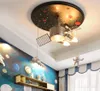 Creative Children Room Space Satellite Led Ceiling Lamp Kids Bedroom Study Indoor Lighting Fixture Cartoon Light Baby Luminaire