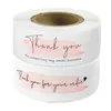 Gift Wrap 120pc Pink "Bedankt voor uw bestelling" Stickers Ondersteunend My Business Package Decoration Seal Labels Briefpapier Sticker
