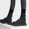 Designer- Plateaustiefel Freizeit Dicker Boden Leder Stiefeletten Herren Damen Runde Zehen Kurzer Runway-Temperament-Schuh