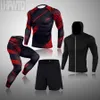 Top Herrkläder Termiska Underkläder Fitness Training Compression Tights Running Shirts Sweatshirt Man Leggings Rashgard Male 211110