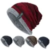 2021 Fashion Men's Winter Hat Knitted Black Hats Fall Hat Thick and Warm and Bonnet Skullies Beanie Soft Knitted Beanies Cotton Y21111