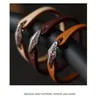 925 Стерлингового серебра Японский ретро кожаный браслет цепь ручной работы овощной загорелая воловья печать мода Trend ювелирные изделия