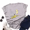 jcgo summer cotton women t 셔츠 S-5XL 플러스 사이즈 짧은 소매 재미있는 무료 바나나 인쇄 티 탑 캐주얼 O 넥 여성 T 210720